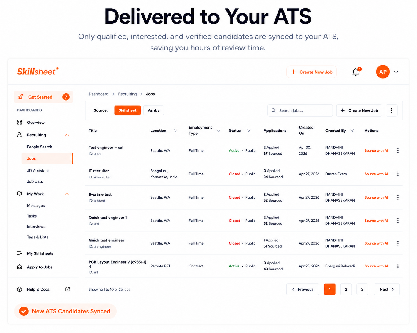 Delivered to Your ATS
