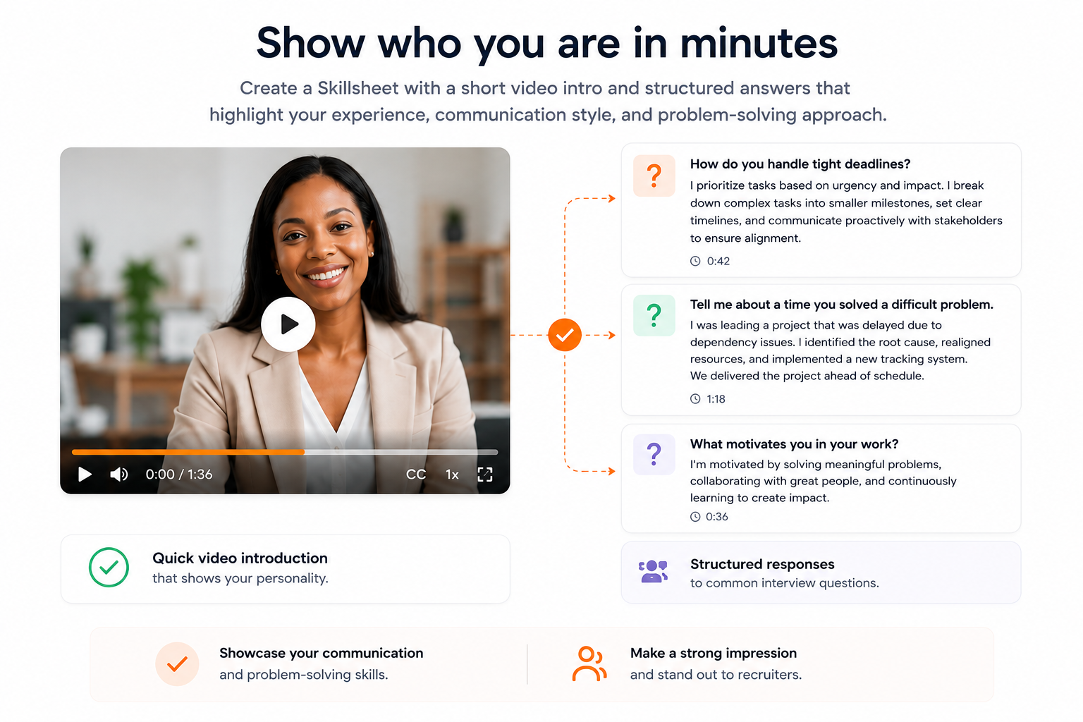 Show who you are in minutes